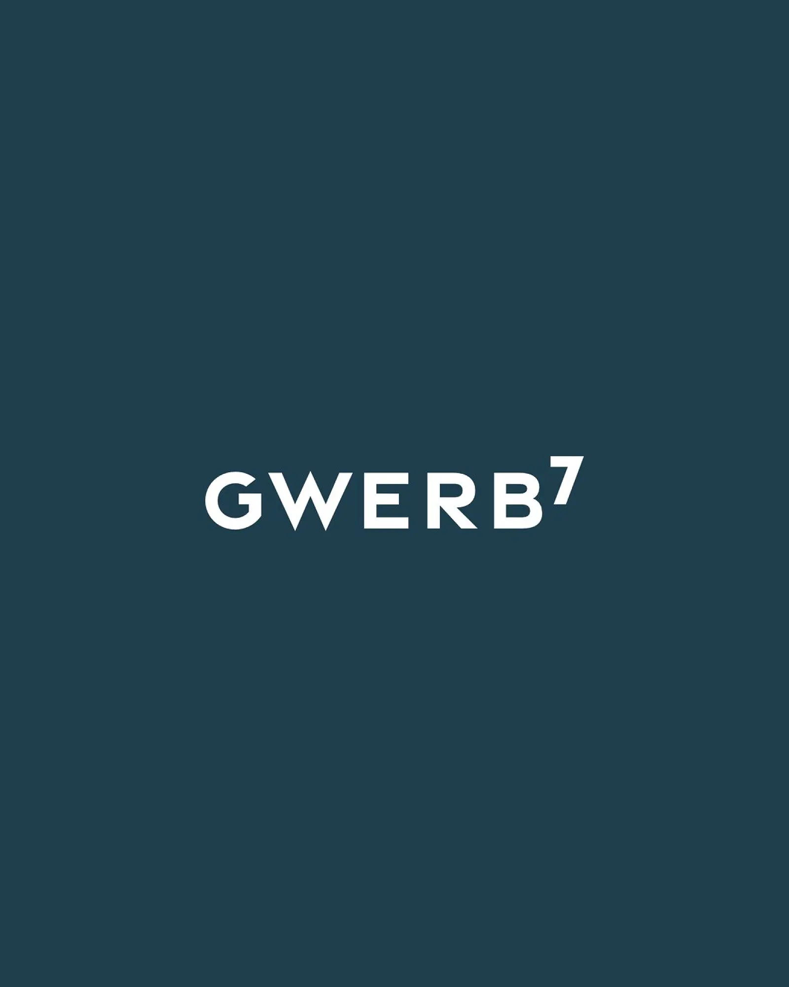 Logo von GWERB7 auf einer Fläche in der Kundenfarbe