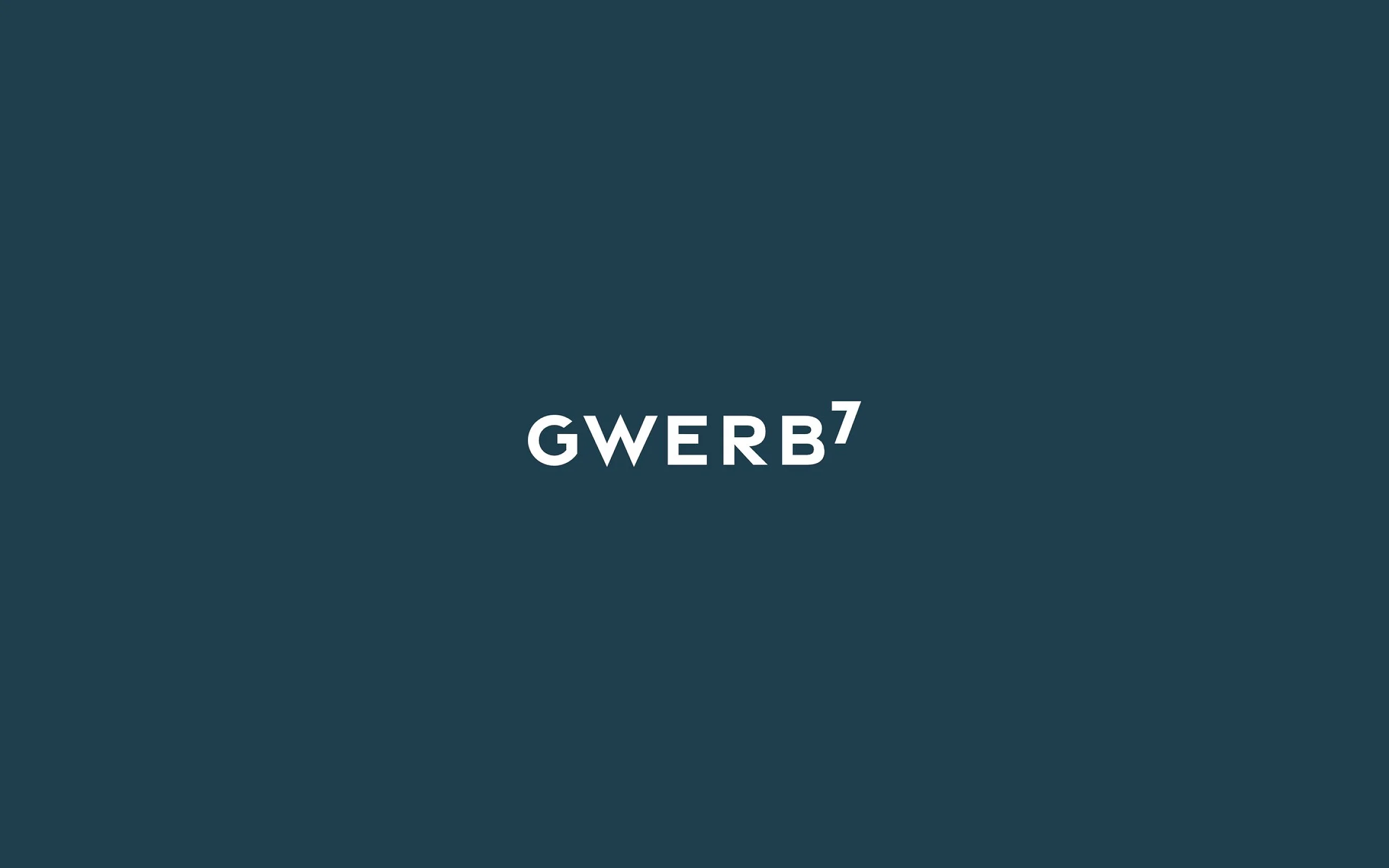 Logo von GWERB7 auf einer Fläche in der Kundenfarbe
