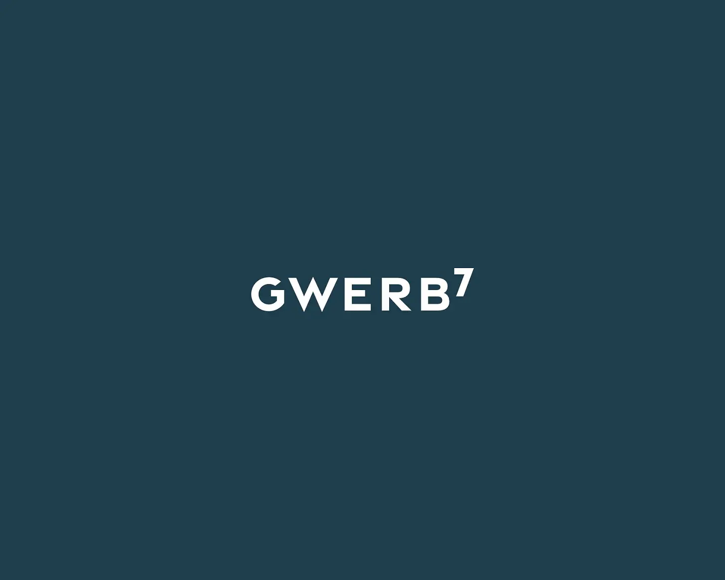 Logo von GWERB7 auf einer Fläche in der Kundenfarbe