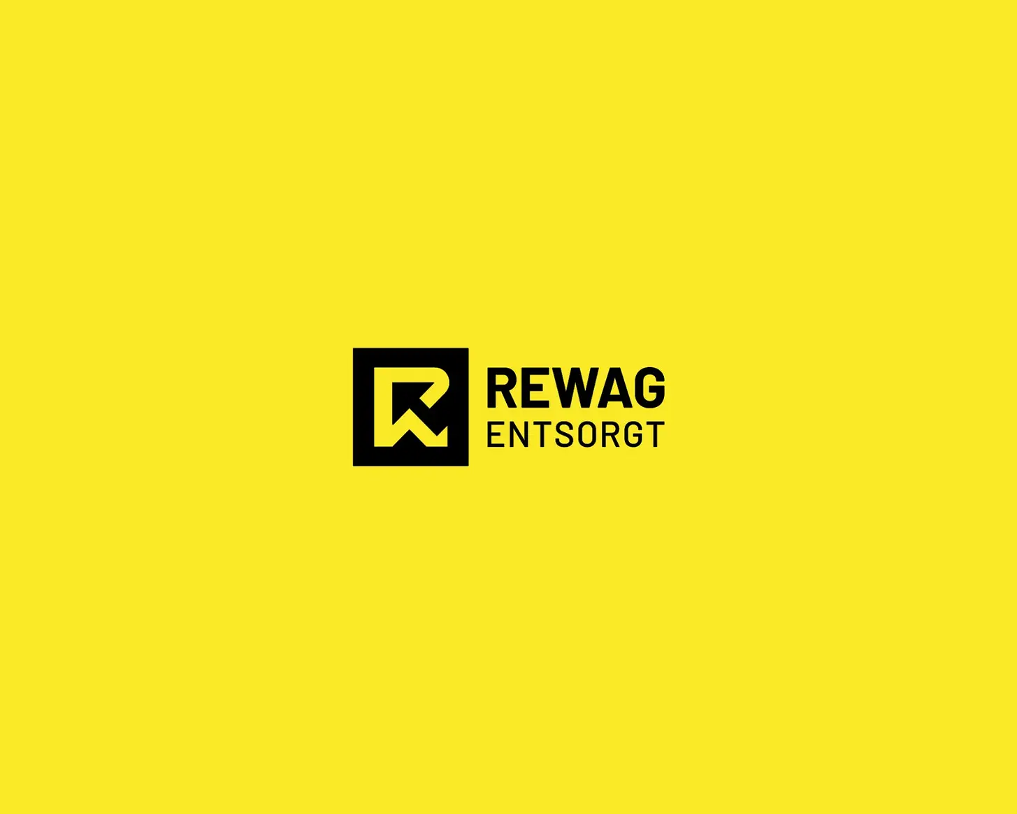 Logo von REWAG AG auf einer Fläche in der Kundenfarbe