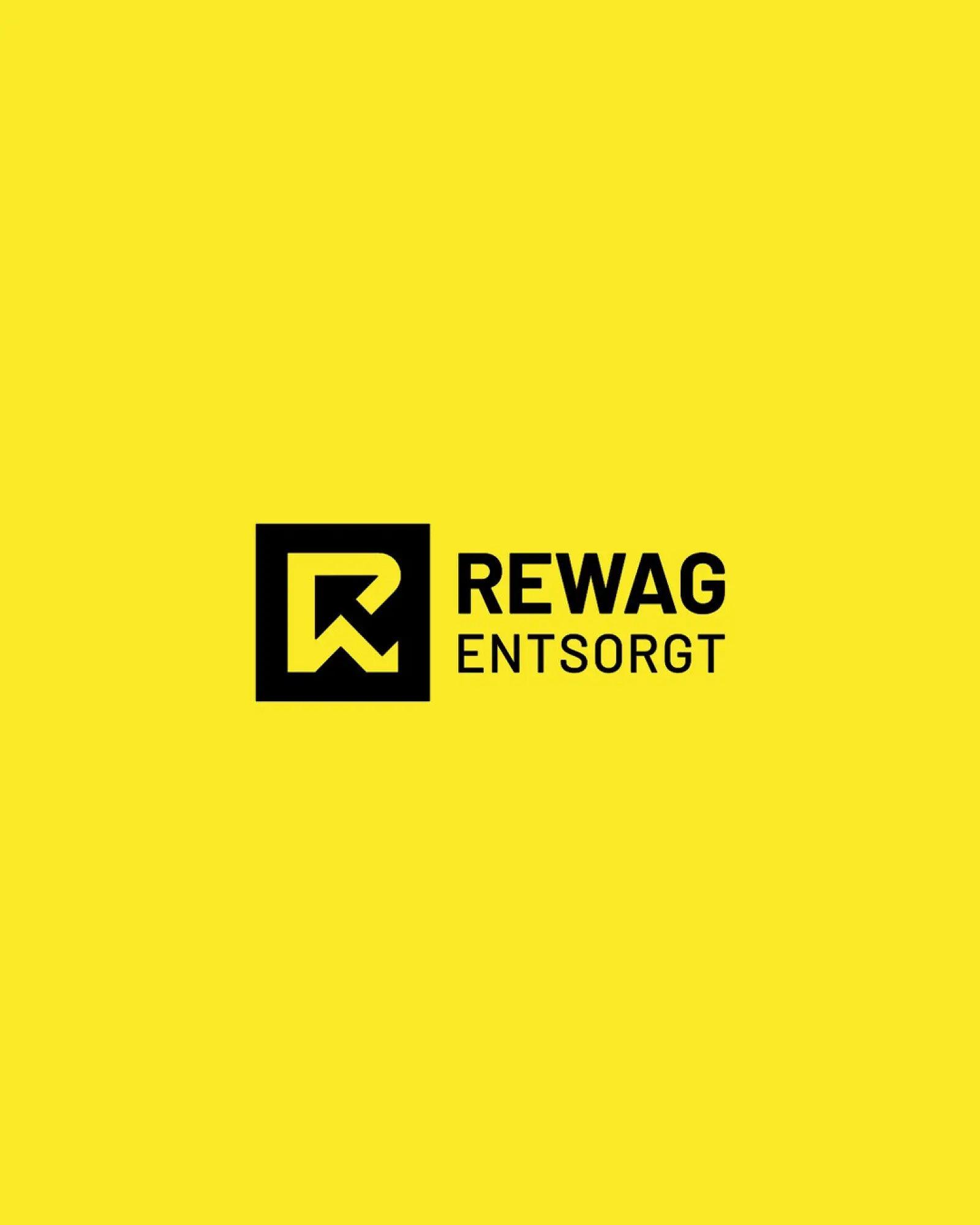 Logo von REWAG AG auf einer Fläche in der Kundenfarbe